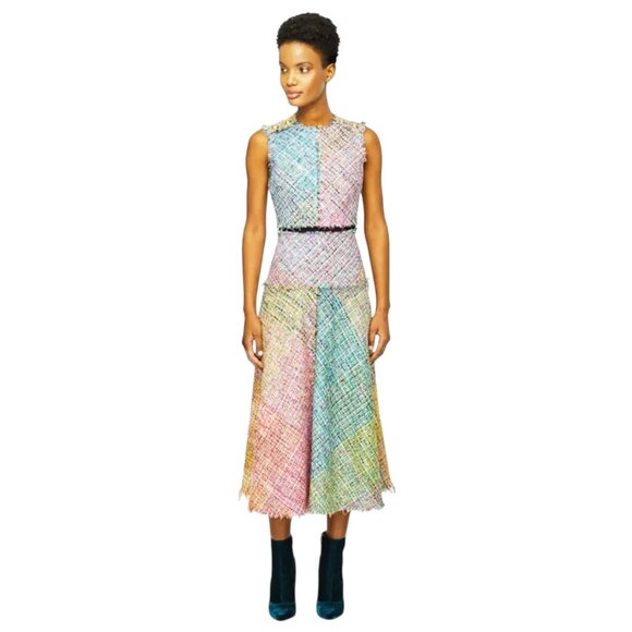 ESCADA TWEED MIDI DRESS SIZE 32D, XS/S US NEW - Picture 3 of 15